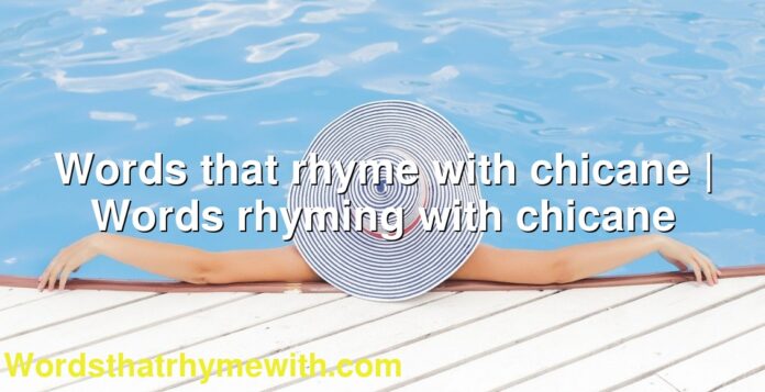 Words that rhyme with chicane | Words rhyming with chicane