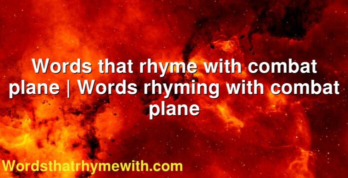 Words that rhyme with combat plane | Words rhyming with combat plane